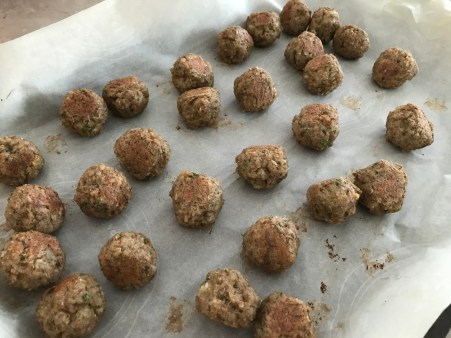 Riced dumplings, baked